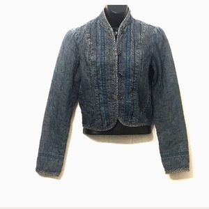 DKNY JEANS BOHO STITCH DENIM JACKET SIZE SM…